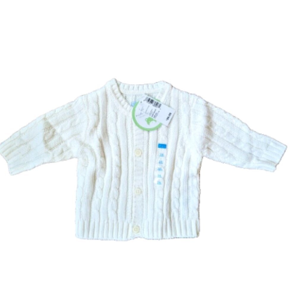 NWT The Children's Place Baby Boys Sweater Cable Knit Cardigan Button-Do… - Picture 2 of 3